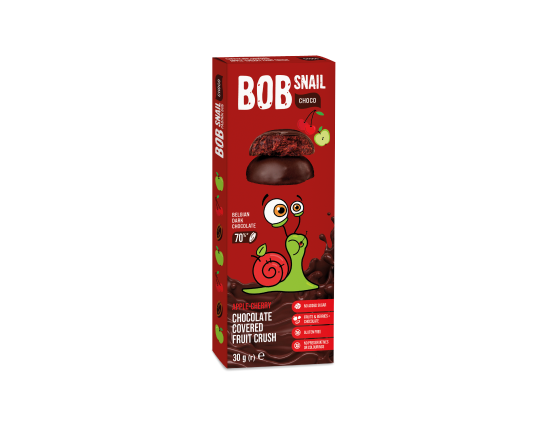 CSOKOLÁDÉS GYÜMÖLCS SNACK ALMA-MEGGY